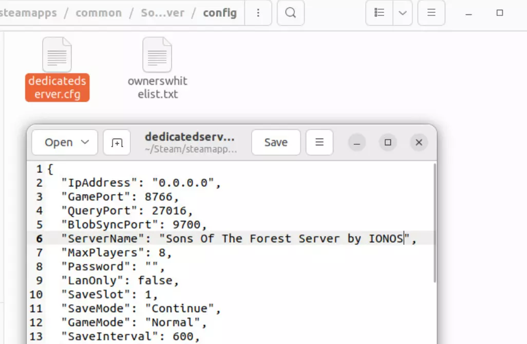 Configuración del servidor de Ubuntu Sons of the Forest Imagen: Configuración del servidor de Ubuntu Sons of the Forest