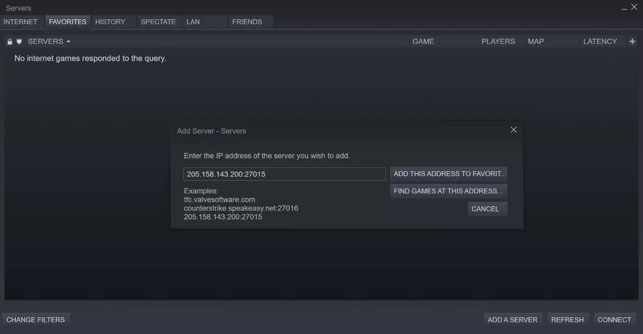 Imagen: Cliente de Steam: añadir el servidor de ARK a los favoritos