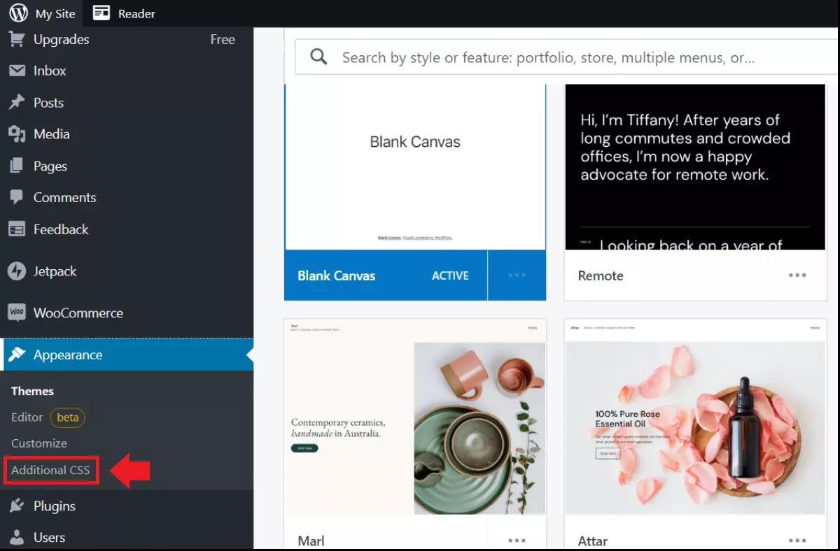 La opción “CSS adicional” para editar páginas de productos Imagen: La opción “CSS adicional” para editar páginas de productos