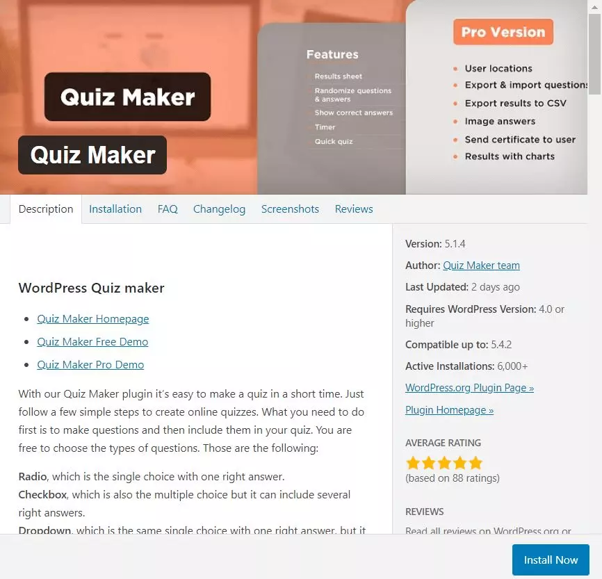 Imagen: el Plugin para quiz de WordPress Quiz Maker