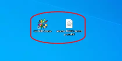 Imagen: Ubuntu ISO File y LinuxLive USB Creator en el escritorio